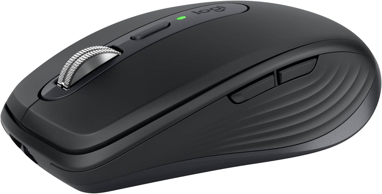 Mouse sem fio Logitech MX Anywhere 3S Compacto, Rolagem rápida, Uso em Qualquer Superfície, Clique Silencioso, Botões programáveis, Recarregável, Conexão Bluetooth - Grafite - Logitech