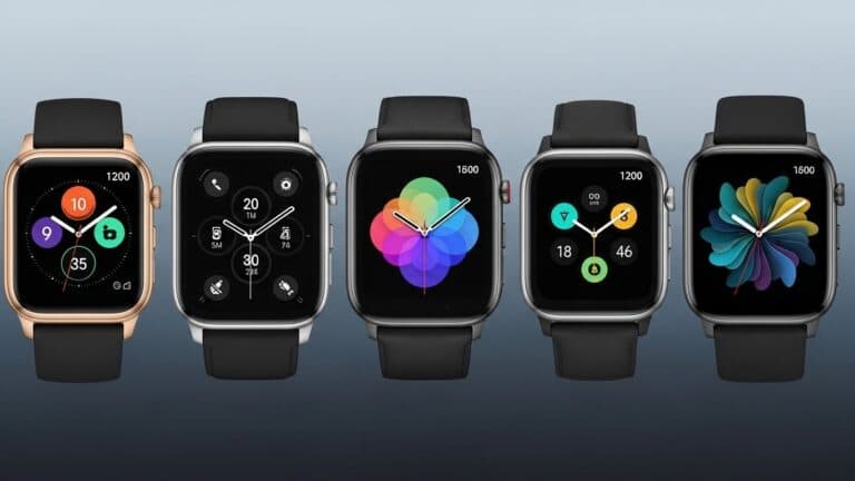 imagem de Smartwatches um ao lado do outro