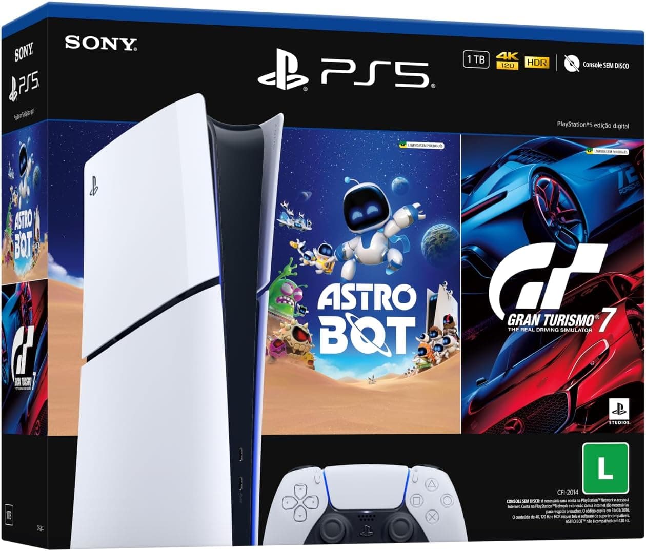 PlayStation 5 Slim Digital + ASTRO BOT e Gran Turismo 7 - Sony