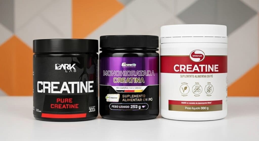 imagem-post-creatina Creatinas monohidratadas mais vendidas do mercado, incluindo Dark Lab, Growth Supplements e Vitafor