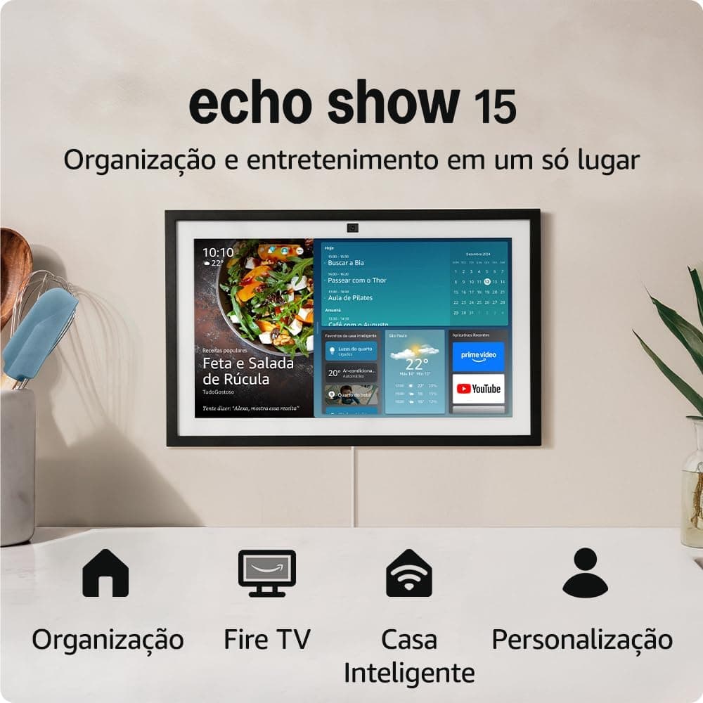 Echo Show 15 – Smart Display Full HD 15,6″ com Alexa e Fire TV - Review completo, especificações técnicas e melhor preço | techknow
