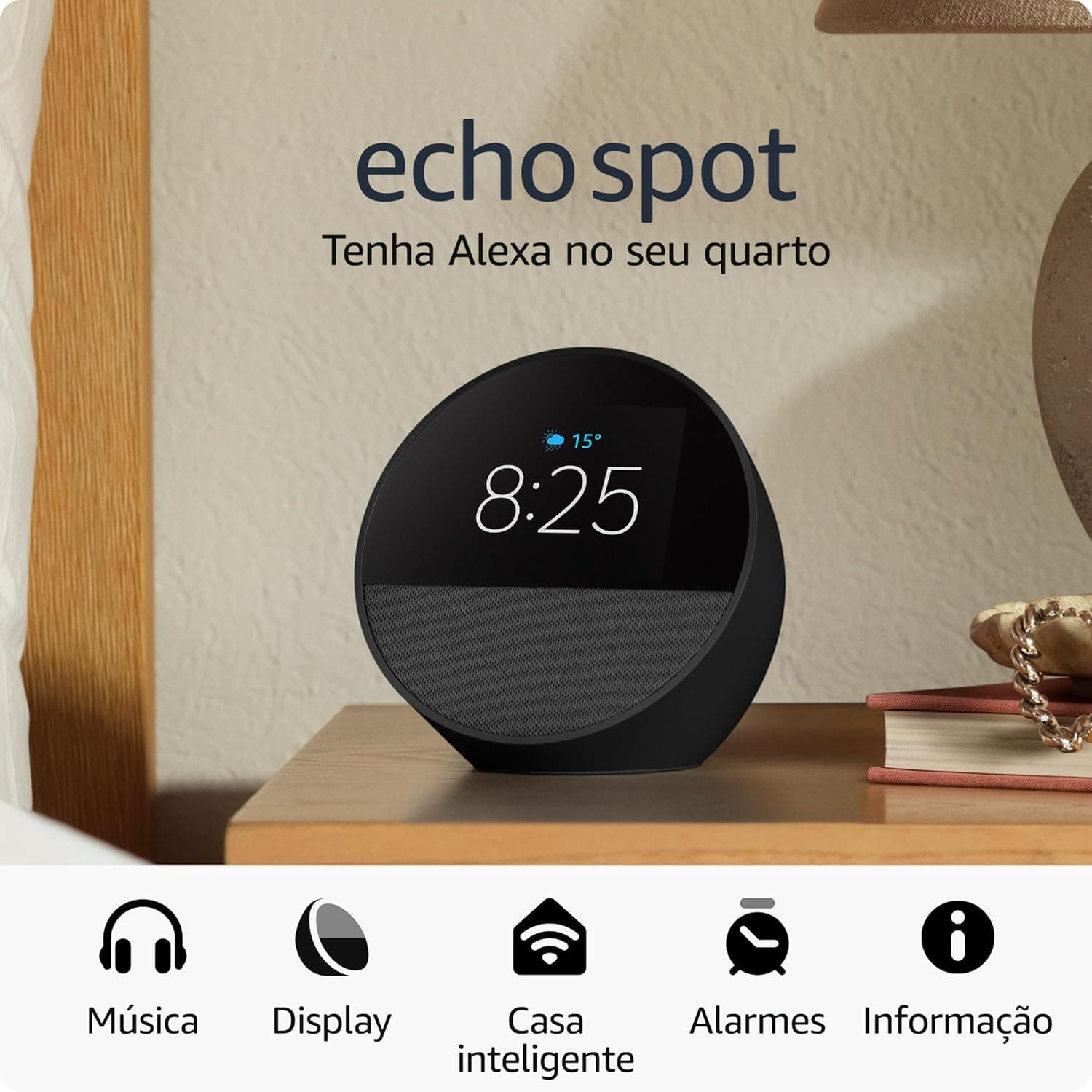 Echo Spot com Alexa – Despertador Inteligente com Som Vibrante - Review completo, especificações técnicas e melhor preço | techknow